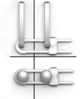 Baby Proofing Cabinet Locks | Adjustable U Shaped Baby Safety Latches for Drawers, Fridge, Closet |Modern Baby Proofing Cabinet Lock with Extra Secure Lock Buttons (Pack of 8, White)