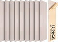 Self-Adhesive Acoustic Panels, 10 Pack Large Soundproof Wall Panel, High Density Sound Proof Panels, Decorative Absorbing Acoustic Treatment for Home Studio Office (Camel)