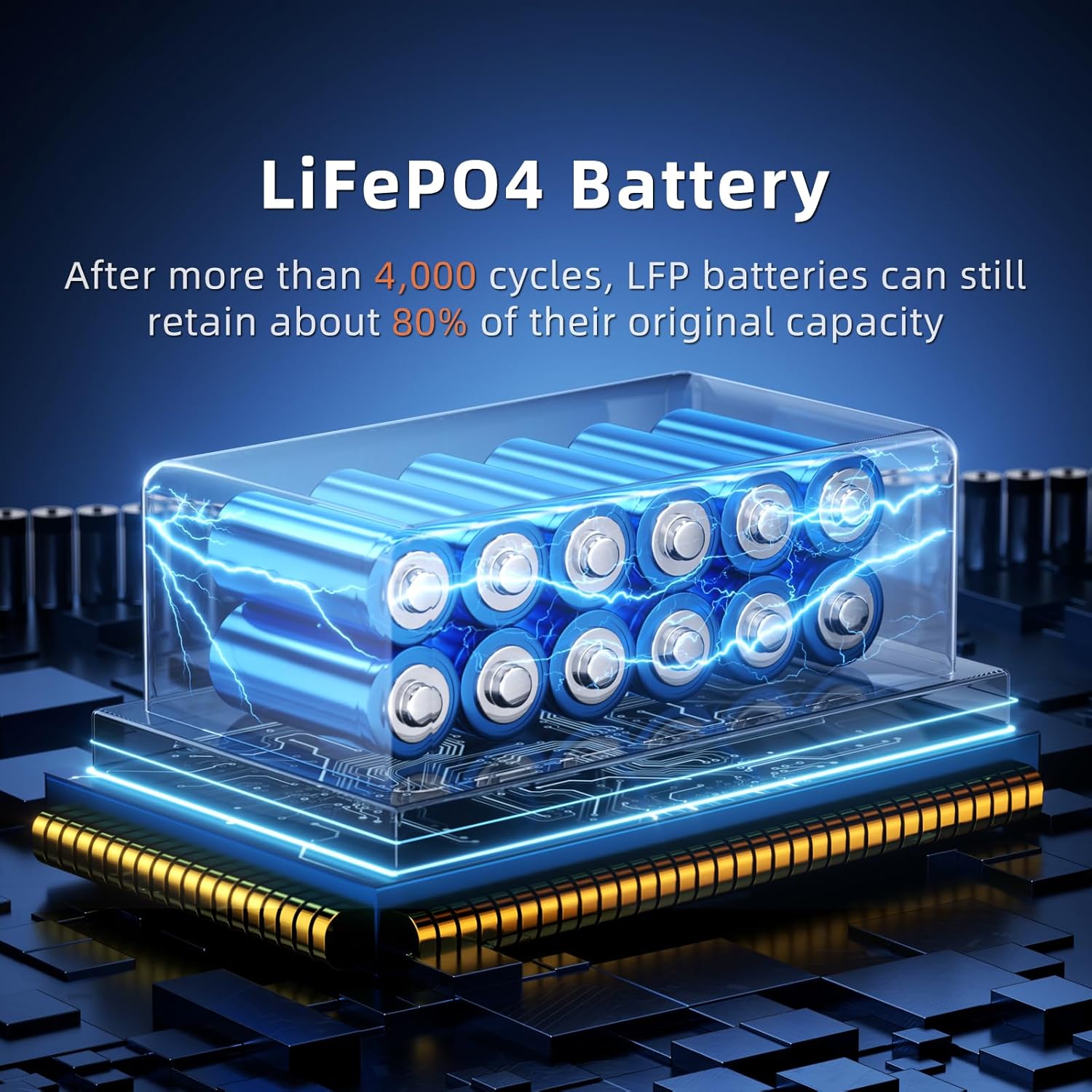 IEE 5120Wh Portable Power Station SP5000 with 4×200W Solar Panel, 120/240V 5000W(Peak 9000W) AC Output Solar Generator, Expandable Capacity, LFP Battery Generator for Home Use, Power Outages, RVs