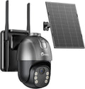 4G LTE Cellular Solar Security Camera Wireless Outdoor,AOV 24/7 Continuous Recording Camera with SIM Card,AI Tracking Detection,32GB Memory SD Card, 360°Pan & Tilt Surveillance, IP66, No WiFi