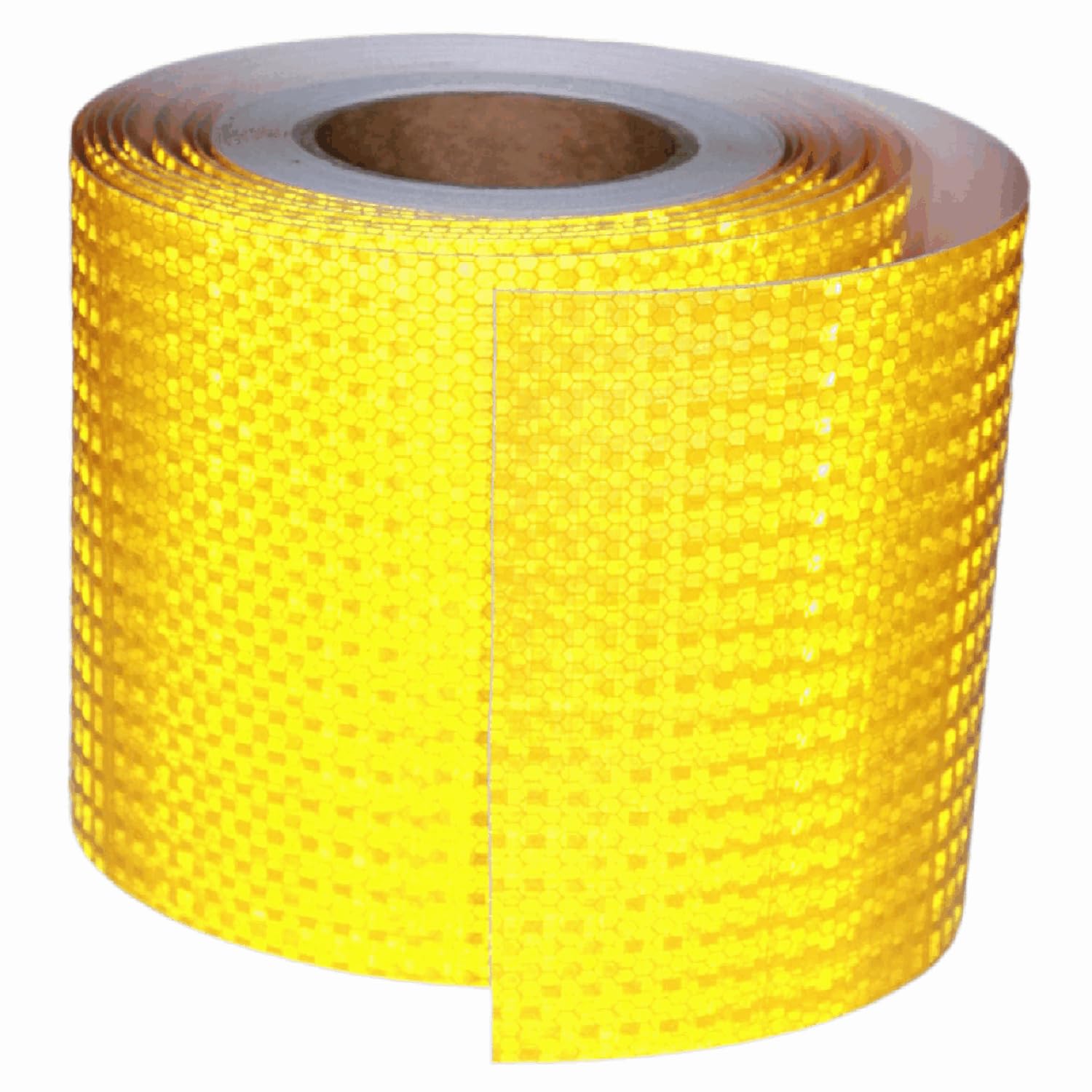 Yellow Reflective Tape 6 inch Wide, Outdoor Waterproof High Visibility Warning Industrial Marking Tape, Safety Stickers (68 feet)