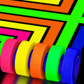 SWRT Neon Gaffer Cloth UV Blacklight Tape for Party Supplies, 5 Rolls Multi-Color UV Fluorescent Glow in The Dark Tape for Party Decoration, Dance Floors, UV Party (0.6 inch x 16.5 feet)