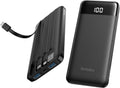 Portable Phone Charger, 10000mAh Portable Charger Power Bank with Built-in Cables, Travel Essential Battery Pack Compatible with iPhone, Samsung, Google, iPads, Tablets, etc