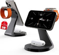 3 in 1 Charging Station for Apple Devices,Mag-Safe Charger Stand Fast Charging,Wireless Charger for iPhone 16/15/14/13/12 Series,& AirPods,& iWatch(USB-C Charger Included)