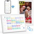 Digital Calendar Schedual Planning Calendar, Chore Chart Task & Rewards for Parent-child 1920 x 1080P Full HD Interactive Touchscreen Smart Family Planner, Wall & Desk Mountable (White, 15.6inch)