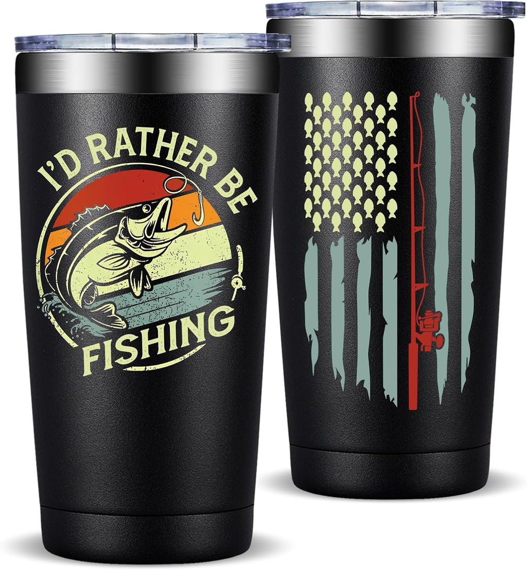Fufandi Fishing Gifts For Men - Gifts for Fisherman - Fishing Christmas Gift, Birthday Fathers Day Gift for Dad, Men, Husband, Him - Tumbler Cup 20oz