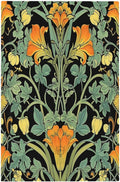 Light Switch Cover Plate William Morris Vintage Floral Green Yellow 1 Gang No Device Blank Electrical Wall Plates Faceplate Decorative Switch Plate for Bedroom Home Decor