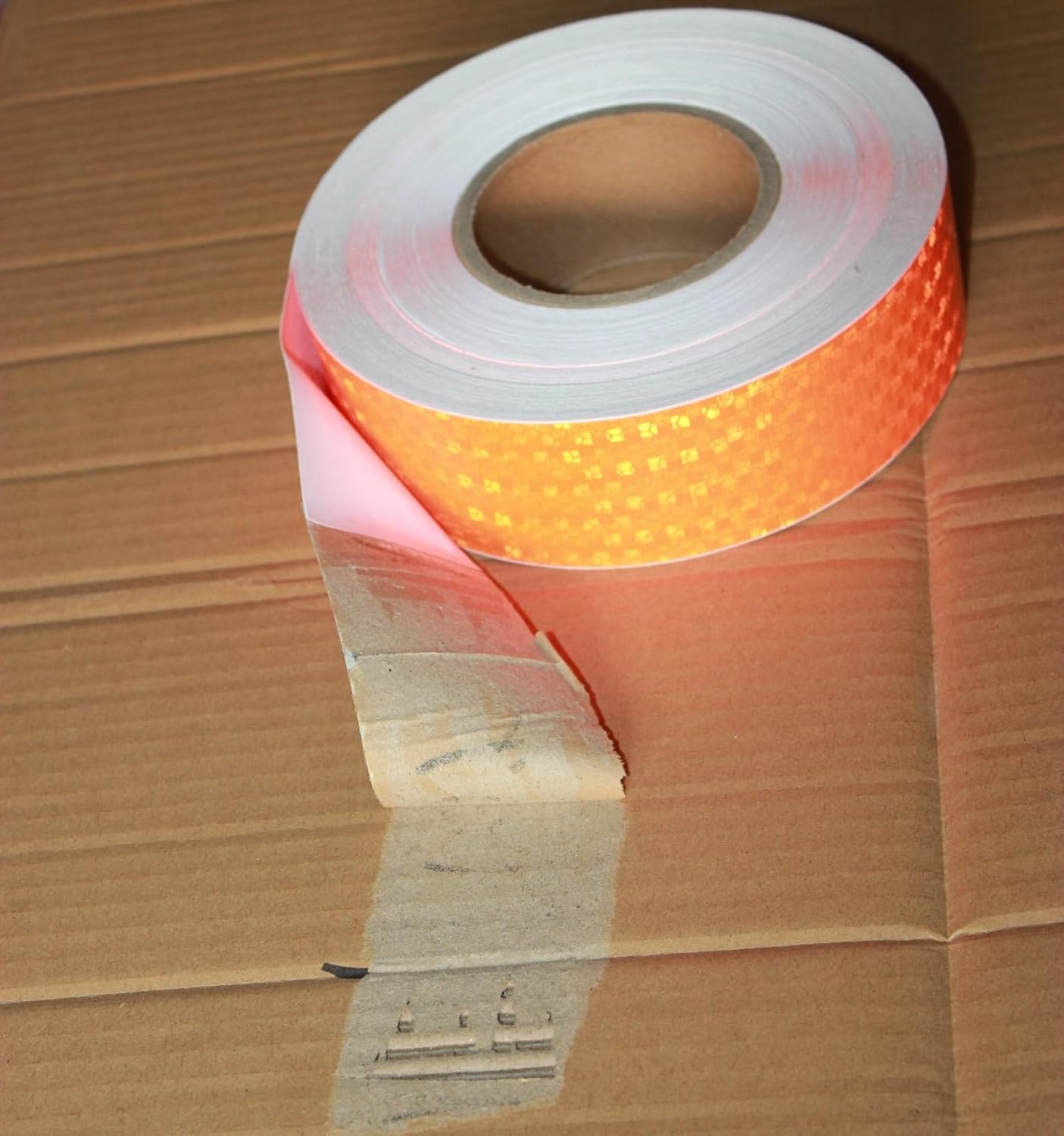 Orange Reflective Tape Outdoor Waterproof 2 inch Wide, High Visibility Industrial Marking Tape, Safety Adhesive Stickers (168 feet)