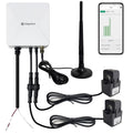 WiFi Energy Monitor with 2 * 200A Clamps, Real-Time Electricity Tracking, Smart Home Power Management, WiFi Meter Solar/Net Metering, Home Energy Automation and Control