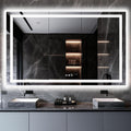 LED Bathroom Mirror, 30"x55" with Frontlit and Backlit Anti-Fog Mirror with Lights LED Vanity Mirror for Bathroom 11 Colors Temperature & Dimmable Bathroom Mirror with HD Tempered Glass