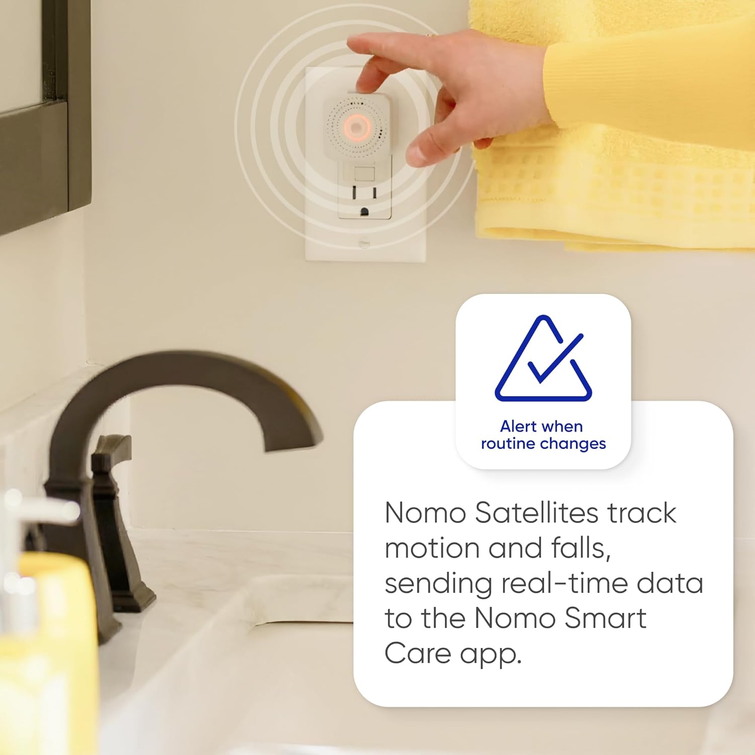 Satellite - Eliminate Dead Zones & Boost Signal - Motion & Light Detector - Works w/Nomo Smart Care System - 2 Pack