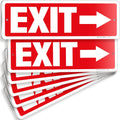 iSYFIX Exit Signs 6 Pack 12x4 Inch with Directional Right Arrows - Rust Free Aluminum, Laminated for UV, Weather, Scratch Resistance - Ideal for Offices, Schools, Theaters, Restaurants