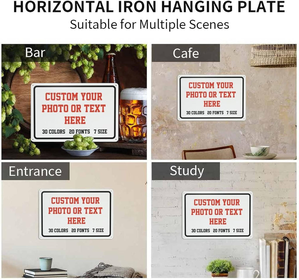 Custom Signs Outdoor Metal Sign - 12 x 8 Personalized Signs for Business, Workplace, Office, Home, Delivery Signs, Road Signs, Garden Signs, Hazard Signs, Intersection Signs, Parking Signs, Decorative Signs