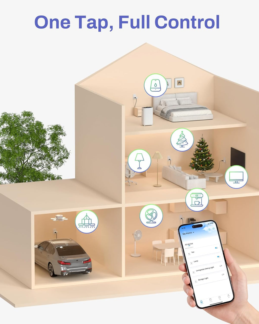 BN-LINK WiFi & Bluetooth Smart Plug, Heavy Duty Smart Timer Outlet Works with Alexa & Google Home Assistant, Remote & Group Control, No Hub Required, ETL & FCC Certified, 2.4GHz WiFi Only, 4 Pack