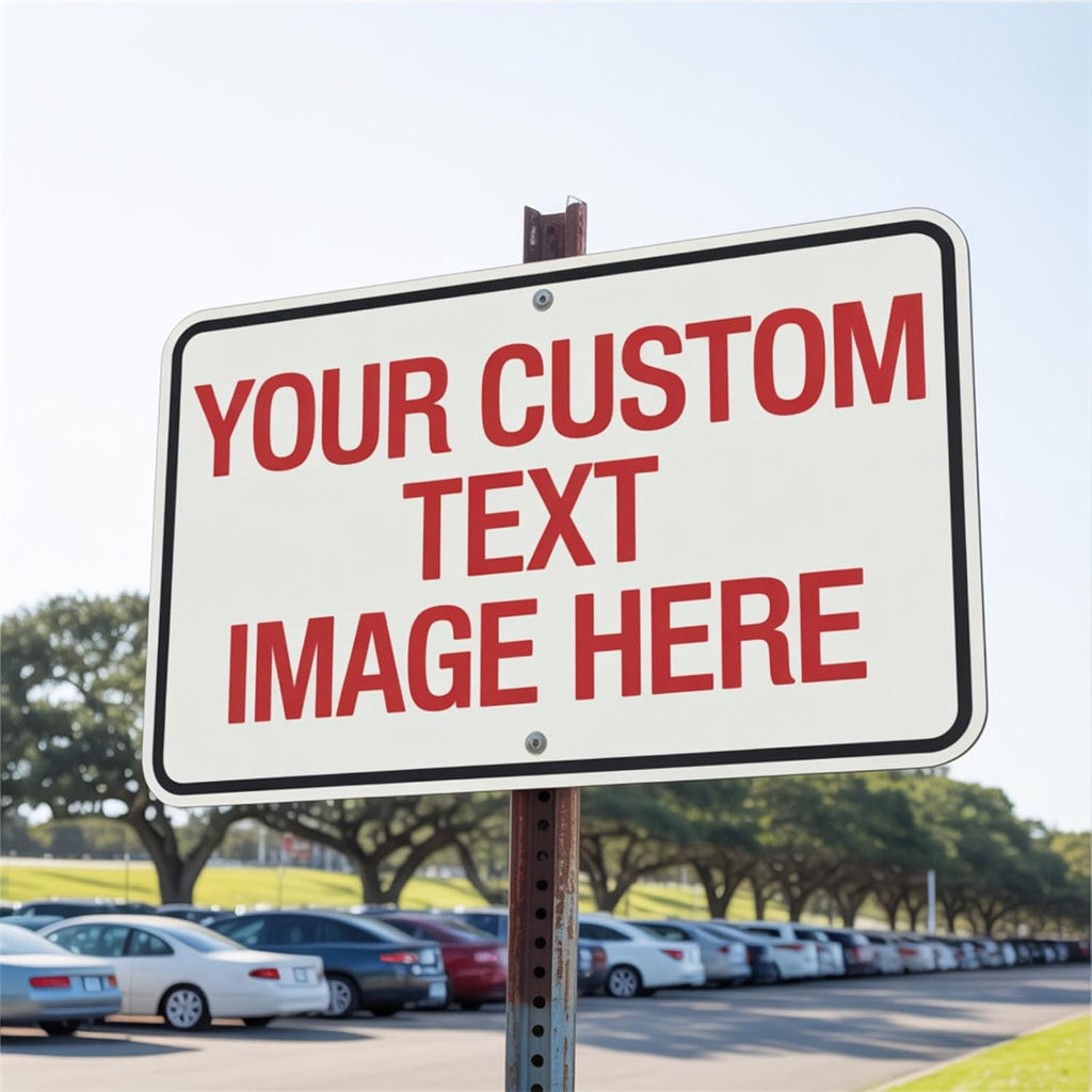 Custom Metal Signs for Business Outdoor, 22x16 Inches Reflective Option, Single/Double-Sided, Personalized Aluminum Signs, Rust-Free