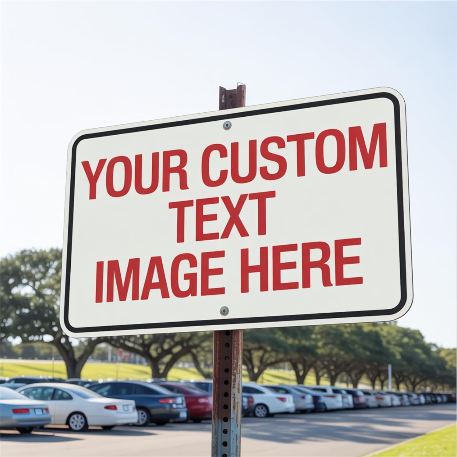 Custom Metal Signs for Business Outdoor, 22x16 Inches Reflective Option, Single/Double-Sided, Personalized Aluminum Signs, Rust-Free