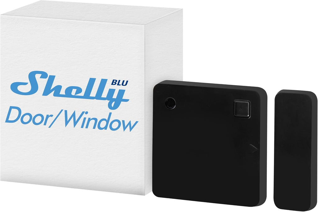 Shelly Blu Door/Window Black | Bluetooth Operated Sensor | Home Automation | iOS Android App | Alexa & Google Home Compatibility | Lux and Tilt Angle Measurement | Set Custom Activation Scenes
