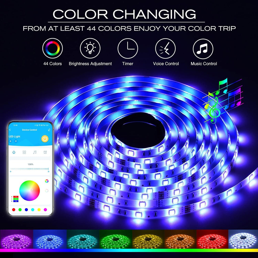 DAYBETTER RGB Led Light Strips Kit Compatible with Alexa and Google Assistant, Smart WiFi Led Strip Lights for Bedroom, Room, Decor, Kitchen, Home Party Decoration (200FT)