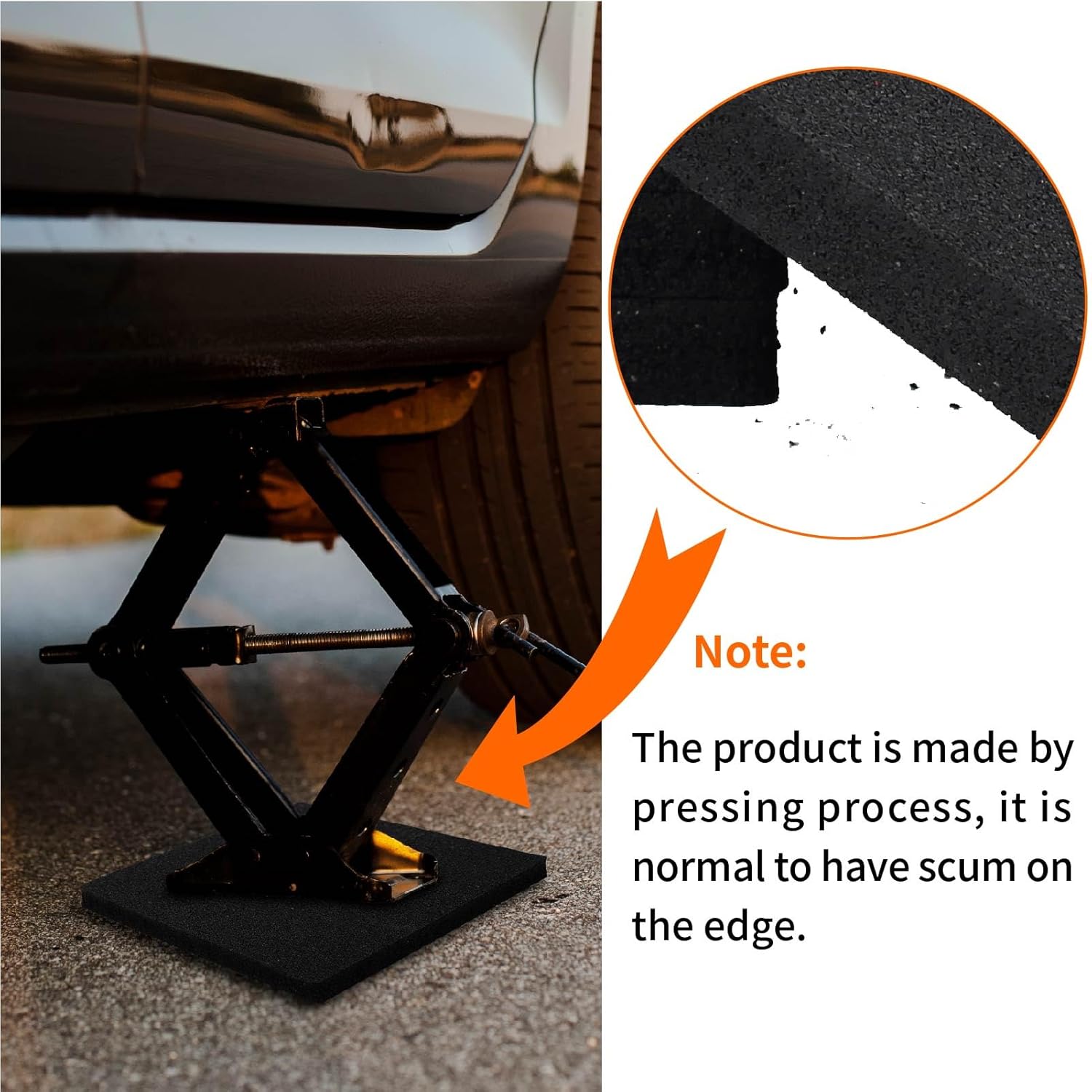 OULEME RV Leveling Block Flex Pads, 8.5” Rubber Jack Pads, Anti-Vibration & Anti-Slip Mats, for Camper Travel Trailer Jacks & Stands & Stabilizers on Uneven Surfaces, 2-Pack