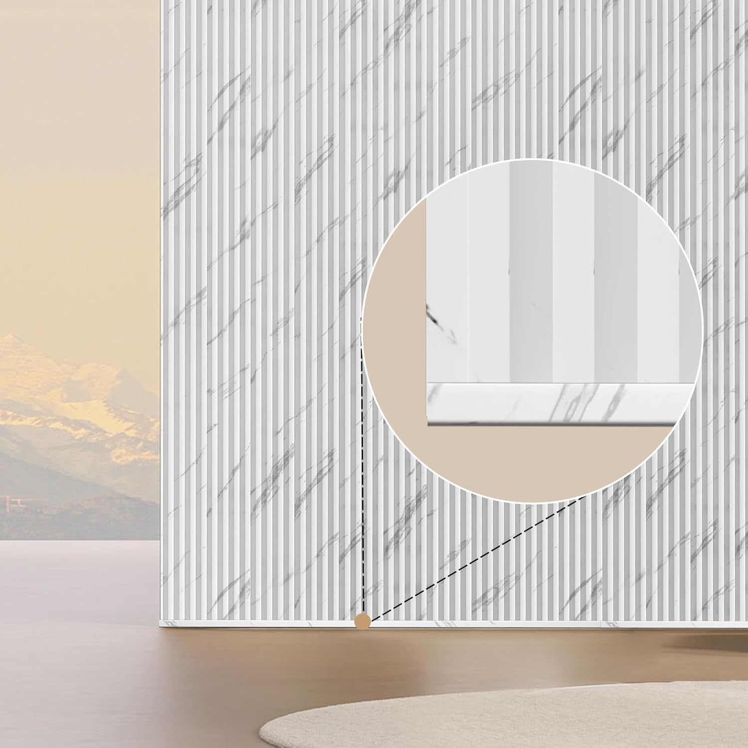 OUZUGIE 8-Pack 57 Inches, WPC Slat Wall Panel Trim,Corner Guard for High Grille (White)