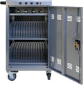 Laptop Charging Cart, 31+4 Charging Ports Laptop Storage Cart, 35-Bay Mobile Charging Cabinet for iPads up to 16.3", Chromebook Devices, Cord Management, Access Lock.School,Business.Silver