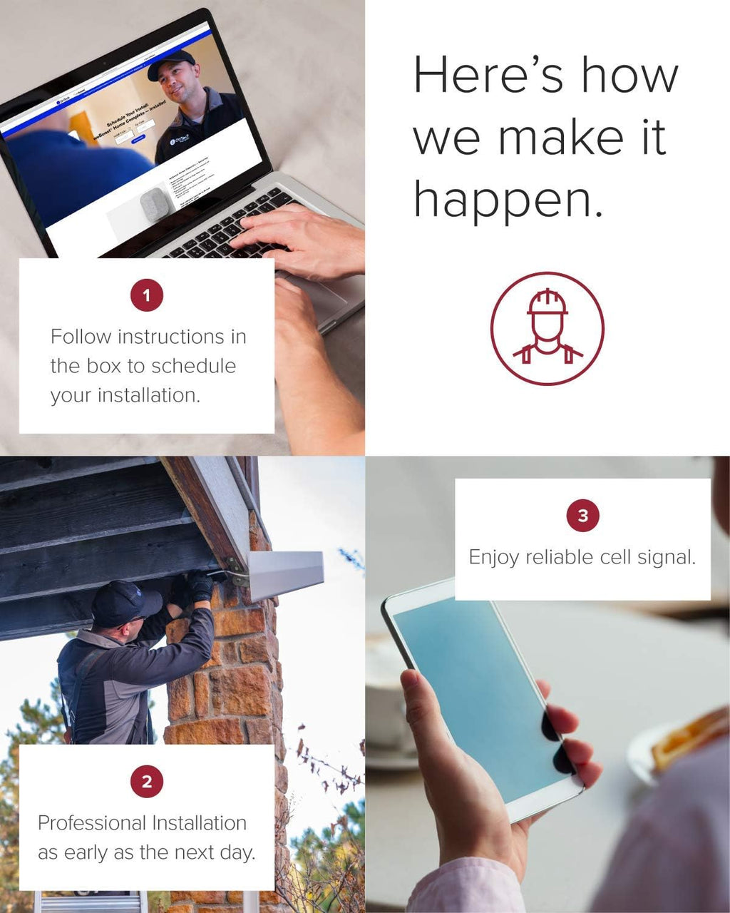weBoost Installed Home Complete - Cell Phone Signal Booster Kit | Boosts 4G LTE & 5G for Entire Home | All U.S. Carriers - Verizon, AT&T, T-Mobile & more | Made in the U.S. | FCC Approved (mod. 47444)