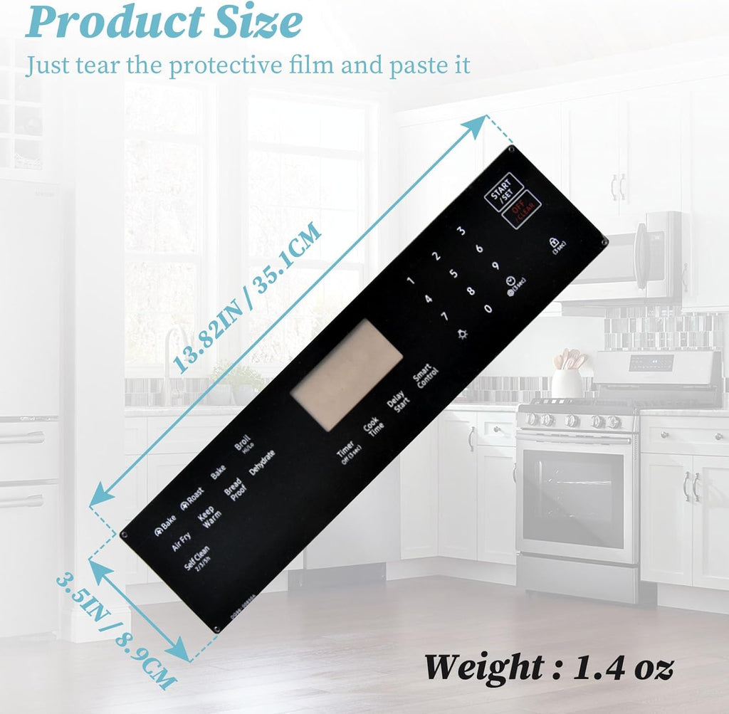 DG96-00850A Switch Membrane Replacement Model, Touchpad Overlay, Compatible with Samsung Stove Oven, Replaces NX60A6711ST/AA-00,NX60A6711SS/AA-01,NX60A6711SS/AA-00, NX60A6711SS/AA-02