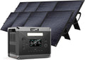SolarPlay Q2501 2400W Portable Power Station, 2160Wh Large Capacity Solar Generator with 2x200W Solar Panel, BMS Emergency Power Station for Home Backup, Camping, Outdoor Battery Backup