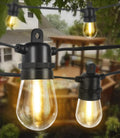 DGE Outdoor LED String Lights 48FT Patio Shatterproof & Waterproof IP65, 18 AWG UL Listed Wire Bright String Light for Patio, Backyard, Gazebo, Porch, Wedding Party