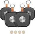 Air Tracker Tags-4 Pack, Item Finder Work for Find My APP (iOS Only), Worldwide Tracker for Keys, Bags Luggage, Suitcases and Wallet, Key Finder Locator with Sound, Replaceable Battery, Black