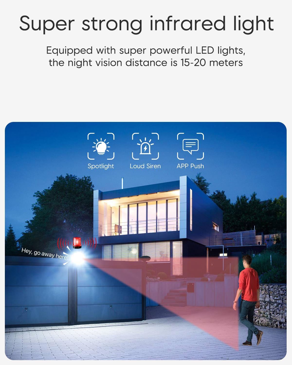 VSTARCAM 4MP Outdoor Security Camera, 2.5K, 360° View, Color Night Vision, PIR Motion Detection, Spotlight Siren Alarm, 2-Way Talk, IP66 Weatherproof, Cloud/SD Storage
