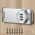 Mechanical Password Rotary Hasp Locks, 3 Digit Keyless Combination Lock for Cabinet Doors, Door Security Slide Latch Lock for Cabinets, Gate Locks for Barn Door, Bathroom, Outdoor