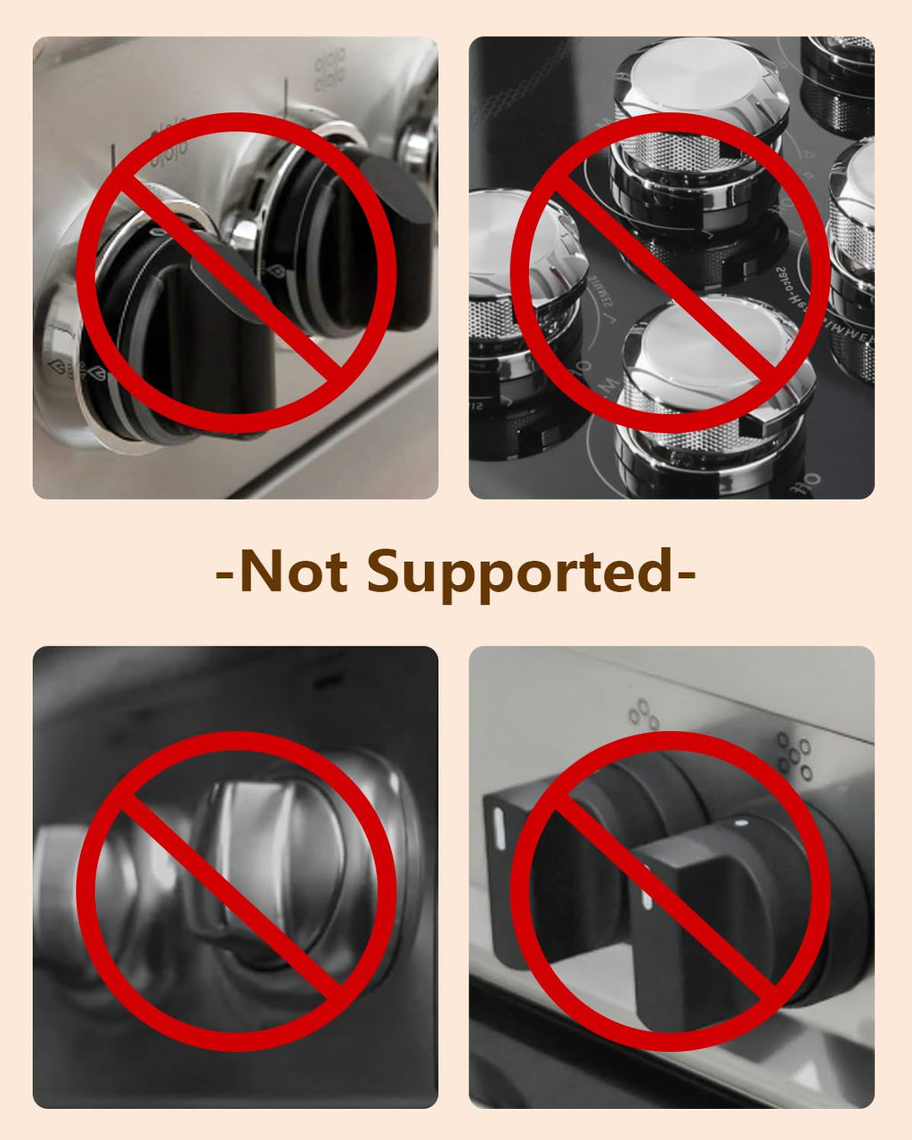 Stove Knob Safety Covers - 5 Pack Heat Resistant Oven Knob Covers for Child Safety with 3M Strong Adhesive, Gas Stove Knob Covers with Dual-Button Locks & Visual Design, Black