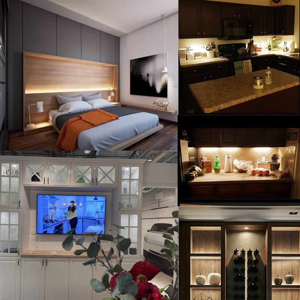VST Motion Sensor Light Switch, IR Sensor, Led Light Automatic Door Switch for Closet Light Under Cabinets Counters Wardrobes with 12V JST Male and Female Connector (DC 12/24V)