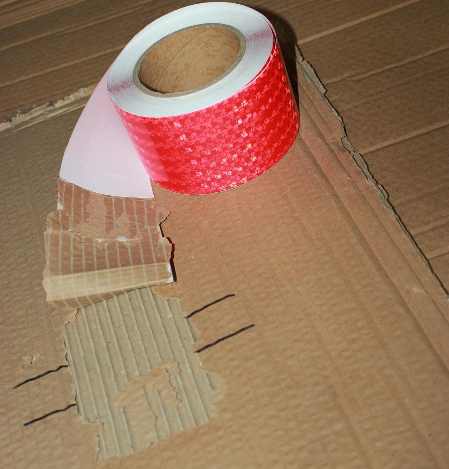 Reflective Tape Red 3 inch, Outdoor Waterproof High Visibility Warning Industrial Marking Tape, Safety Stickers (68 feet)