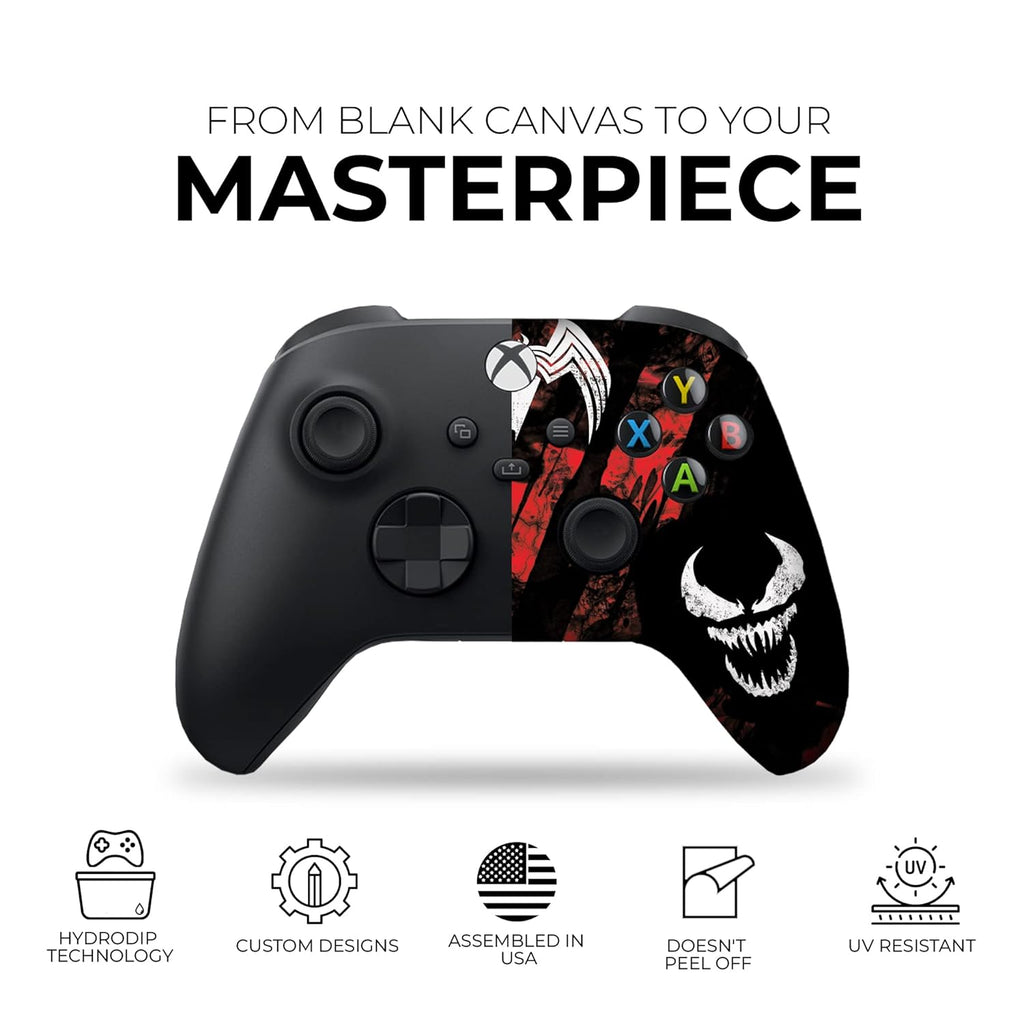 DreamController Carnagge Custom X-box Controller Wireless compatible with X-box One/Series X/S Proudly Customized in USA with Permanent HYDRO-DIP Printing (NOT JUST A SKIN)