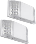 TORCHSTAR LED Emergency Lighting, Commercial Emergency Lights with Battery Backup, UL Listed, Two Square Heads, AC 120/277V, Hardwired Emergency Exit Light Fixtures for Business, Pack of 2