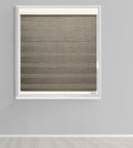 Shadesu Custom Size Zebra Blinds for Windows, 20" W x 72 H, Brown, Dual Layer Free-Stop Zebra Shades, Light Control for Day and Night, Sheer Blinds for Indoor Windows, Bedroom, Kitchen
