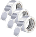 Perco Metallic Silver 2" Round Circle Dot Sticker Labels for Wedding Invitations - Multi-Roll Pack (3 Rolls, 500 Labels Each) - Permanent Adhesive, Vibrant Colors, Perforated for Easy Use, Made in USA