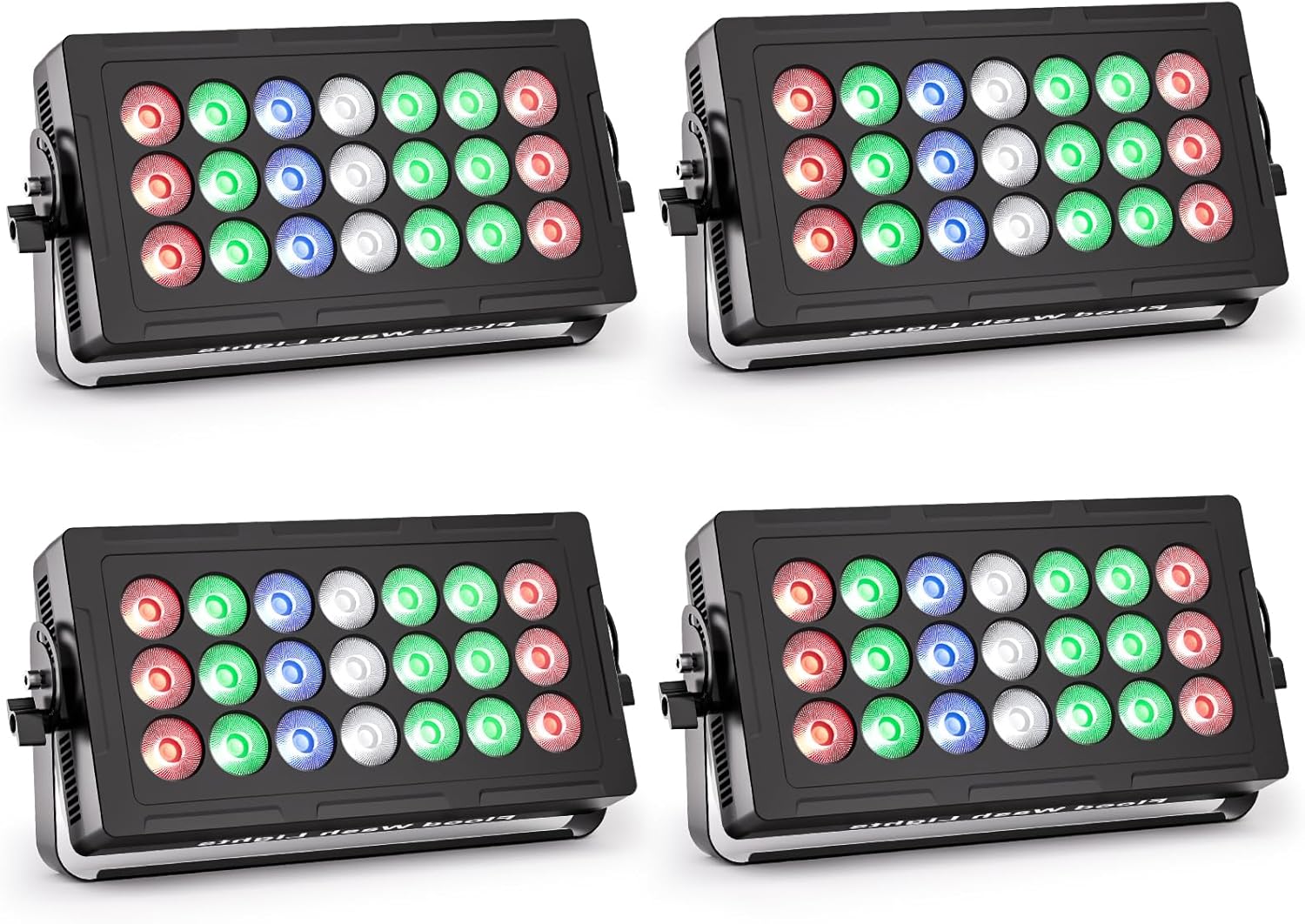 Stage Wash Light 21x15W LED RGBW Dj Lights for Parties, DMX Control Sound-Activated Stage Lighting Bar for Wedding Disco Party (4, 21 Lights)