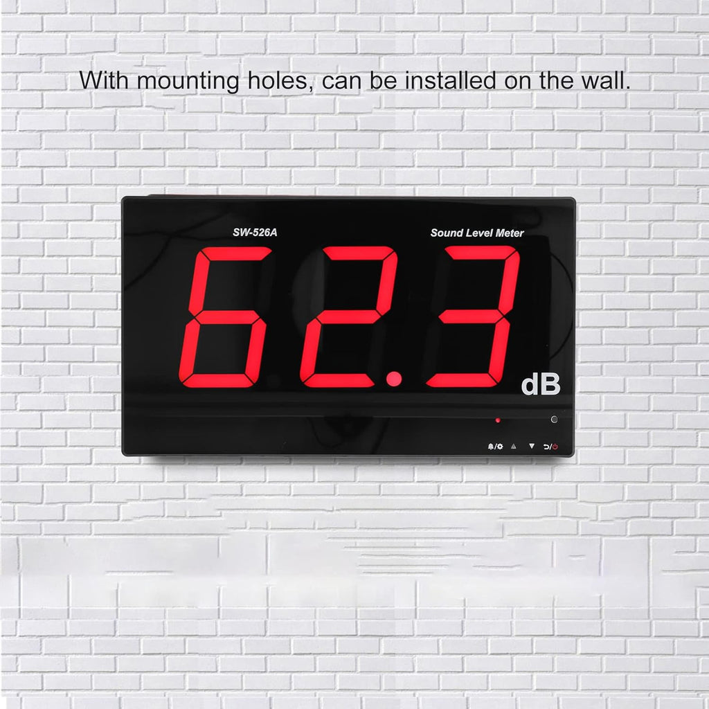 Hilitand Decibel Meter Sound Level Reader 18in LCD Display Classroom Noise Meter Wall Mounted Decibel Reader