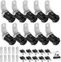 10 Pack Cabinet Lock with Keys, 7/8" RV Storage Locks Keyed Alike, RV Locks for Storage Door, Camper Cabinet Door Toolbox Lock Mailbox RV Cam Locks with Manual (Black -10 Pack, 7/8 Inch)…