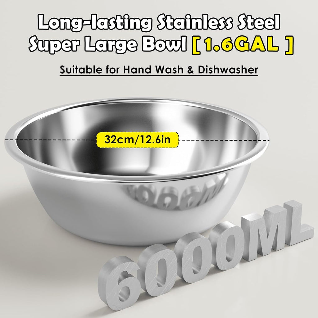 SHAINFUN 203oz Elevated Dog Water Bowl for Large Dogs with Mat, Adjustable Height 10-17.8in, Tall Raised Dog Water Stand