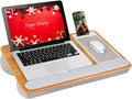 LAPGEAR Home Office Pro Lap Desk with Wrist Rest, Mouse Pad, and Phone Holder - Oak Woodgrain - Fits up to 15.6 Inch Laptops - Style No. 91599