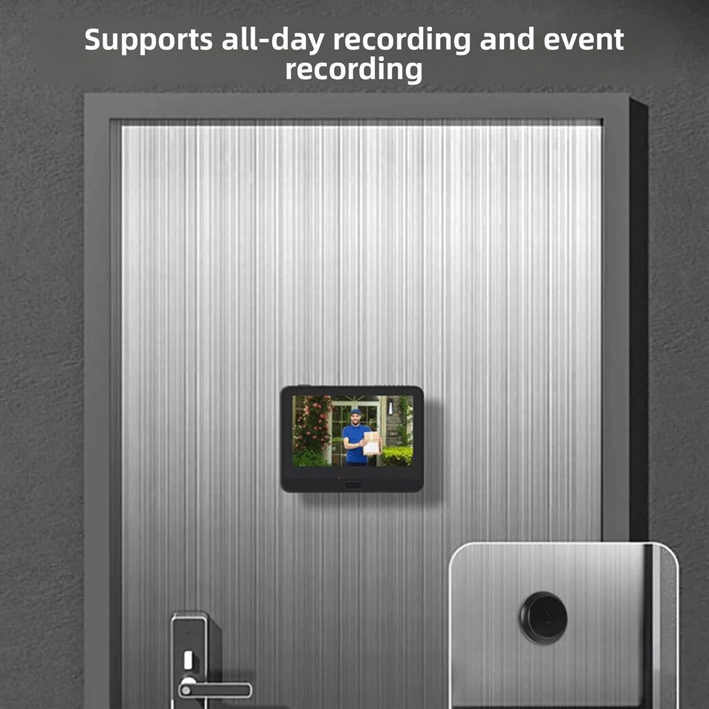 Zopsc Peephole Camera 1080P, Digital Door Viewer with 4.3in Color Screen, PIR Human Detection, High Definition Recording, Voice Changing, for Home Security Monitoring