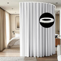 Room Divider Ceiling Mounted Curtains Track Sets Extra Wide Blackout Curtain Flexible Tracks for Bedroom Privacy Partition Separator, 1 Panel White Drape and White Rail, W15 x H8ft
