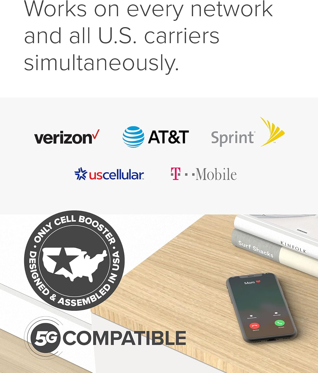 weBoost Installed Home Complete - Cell Phone Signal Booster Kit | Boosts 4G LTE & 5G for Entire Home | All U.S. Carriers - Verizon, AT&T, T-Mobile & more | Made in the U.S. | FCC Approved (mod. 47444)