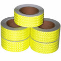 Fluorescent Yellow Reflective Tape Outdoor Waterproof 2 inch Wide, High Visibility Warning Safety Industrial Marking Tape (68 feet,5 Rolls)