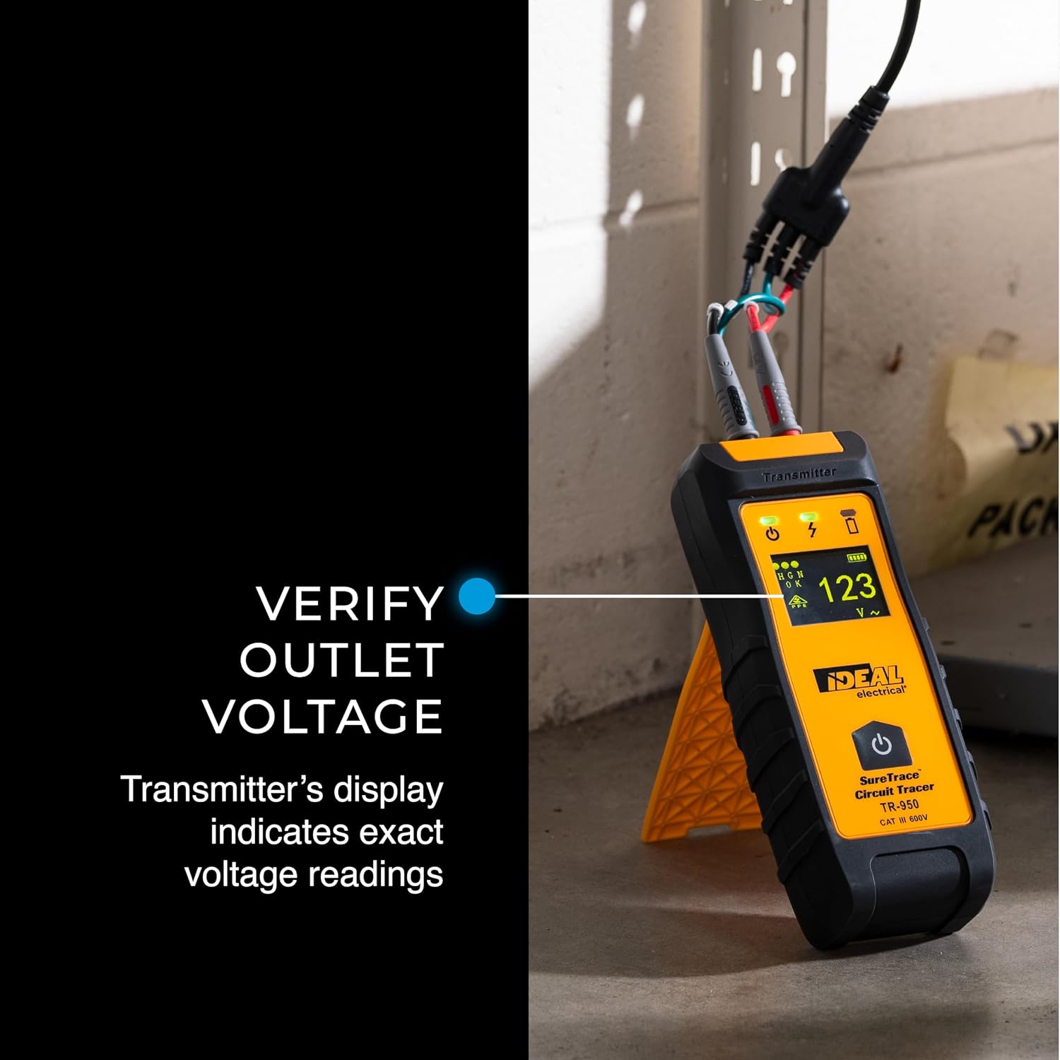 Ideal Electrical SureTrace Pro Circuit Tracer (61-950) 0-600 Volts AC/DC with Built-in Continuity Test, Amperage and Voltage Measurement, and Receptacle Testing — Find Breakers, Faults, and More