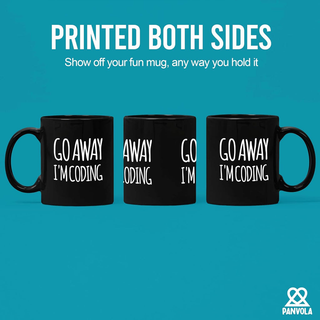 Go Away I'm Coding Coder Computer Programming Programmer Student Graduation Birthday Valentines Christmas Drinkware Novelty Coffee Ceramic Mug 11 oz Black